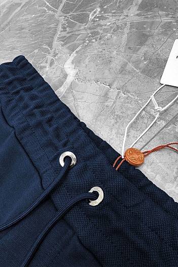 Спортивные штаны Loro Piana logo-embroidered - Navy   