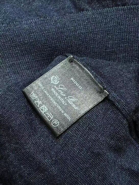 Поло с длинным рукавом Loro Piana Premium - Flower Hide Blue