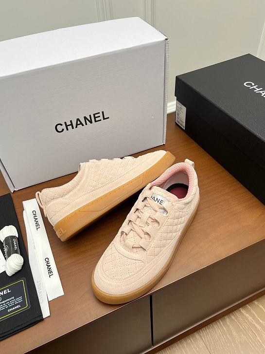 Женские замшевые кроссовки Chanel premium