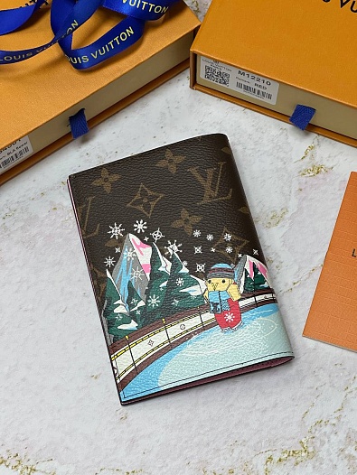 Кожаная обложка для паспорта Louis Vuitton Premium 10x14x2.5 см   