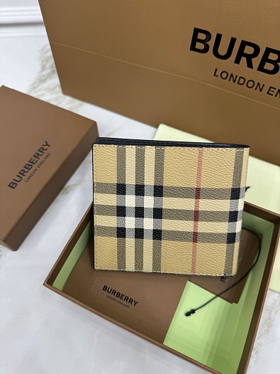 Кожаный кошелёк Burberry Premium 11x10 см   