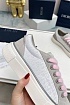 Женские комбинированные кроссовки Dior бежевого цвета