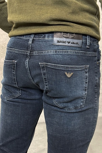 Мужские тёмно-синие джинсы Emporio Armani   