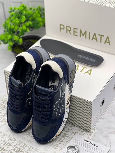 Комбинированные кроссовки Premiata Mick - Navy   