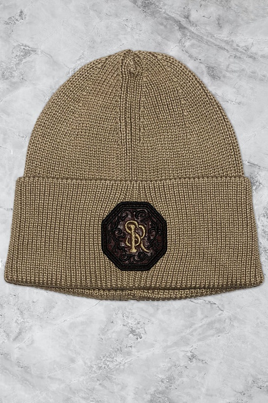 Мужская бежевая шапка Stefano Ricci