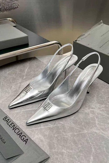 Женские кожаные туфли на каблуке Balenciaga premium   