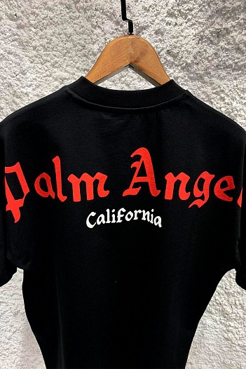 Серая оверсайз футболка Palm Angels logo-print   