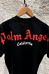 Чёрная оверсайз футболка Palm Angels logo-print