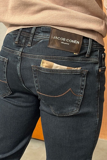 Мужские тёмно-синие джинсы Jacob Cohen regular fit   