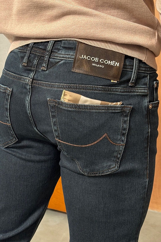 Мужские тёмно-синие джинсы Jacob Cohen regular fit