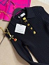 Женское поло с длинным рукавом Schiaparelli premium - Black