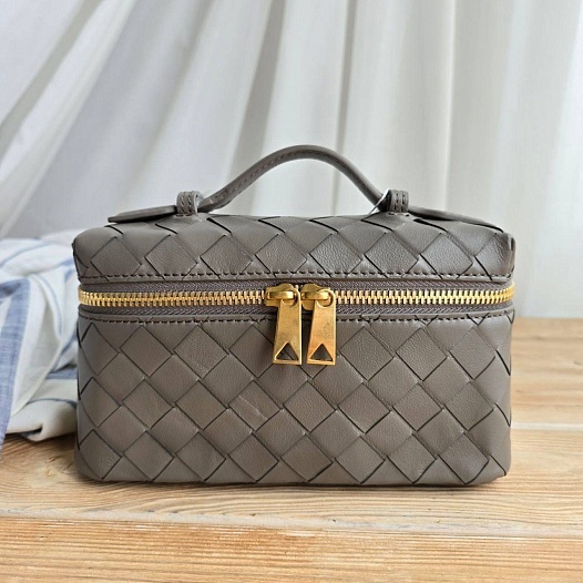 Женская сумка Bottega Veneta 20x11 см - Grey   