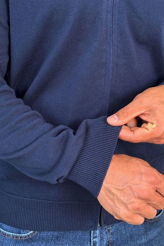 Кофта на молнии Tommy Hilfiger flag embroidery - Navy