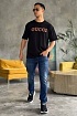 Брендовая оверсайз футболка Gucci чёрного цвета