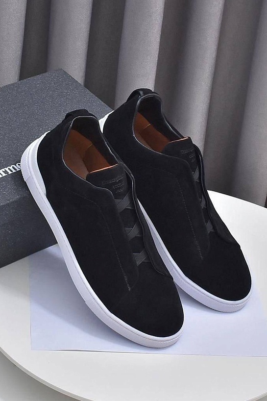 Мужские кроссовки Ermenegildo Zegna Triple Stitch - Black