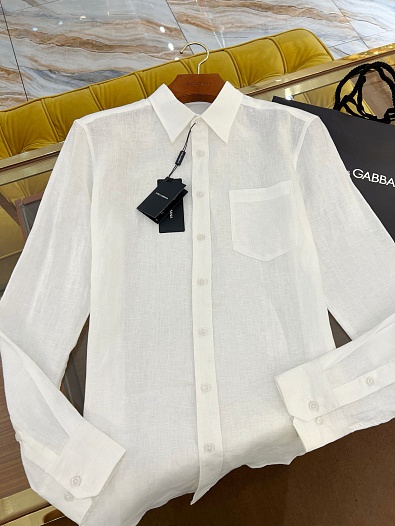 Льняная рубашка Dolce & Gabbana Premium - White   