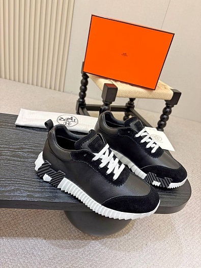 Мужские кроссовки Hermes Bouncing - Black / White   