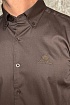Мужская рубашка Loro Piana logo-embroidered - Brown