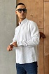 Мужская рубашка Hermes H embroidered - White