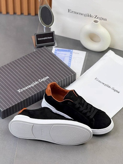 Мужские замшевые кроссовки Ermenegildo Zegna   
