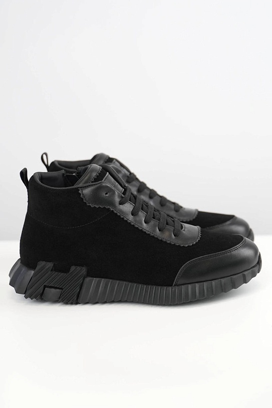 Кроссовки с мехом Hermes Bouncing high-top - Black