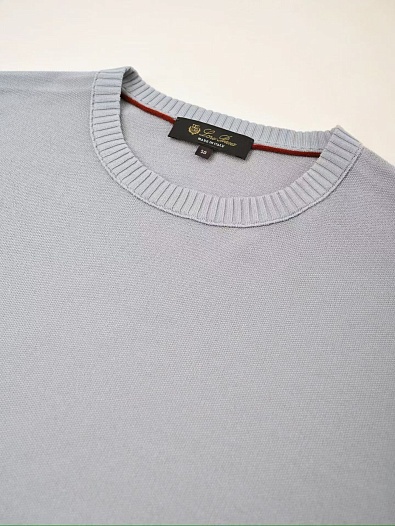 Мужская светло-серая футболка Loro Piana premium   