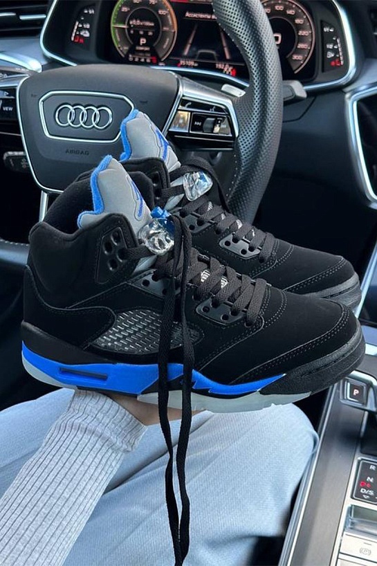 Кроссовки Nike Air Jordan 5 Retro - Black / Blue