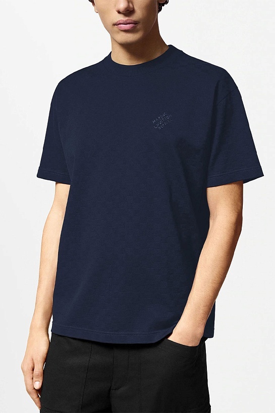 Тёмно-синяя оверсайз футболка Louis Vuitton