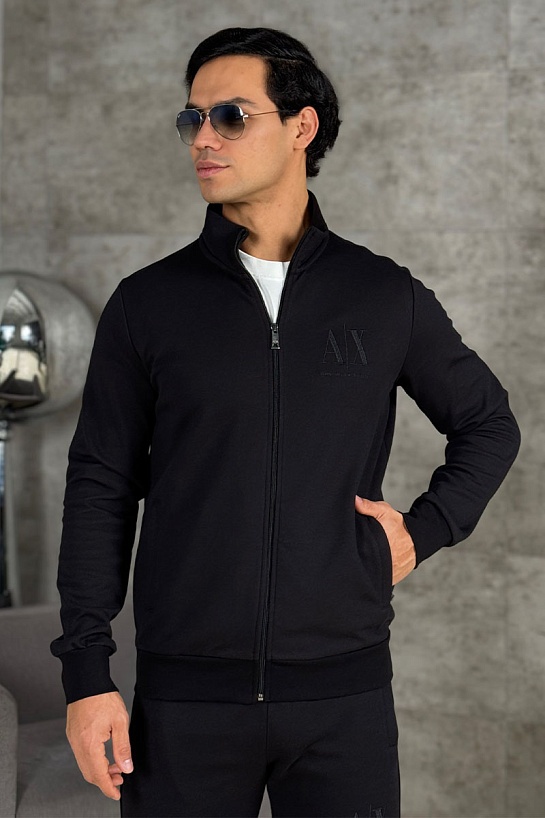 Кофта на молнии Armani Exchange logo-embroidered