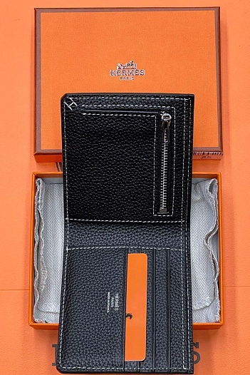 Кожаный кошелёк Hermes 12х10 см   
