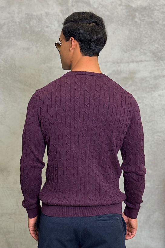 Мужской джемпер Polo Ralph Lauren cable-knit - Purple