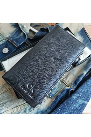 Кожаное брендовое портмоне Calvin Klein 18x9 см   