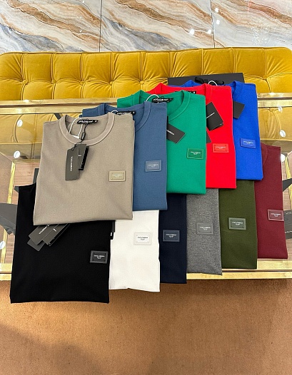 Мужская футболка Dolce & Gabbana Premium - Deep Flower Grey   