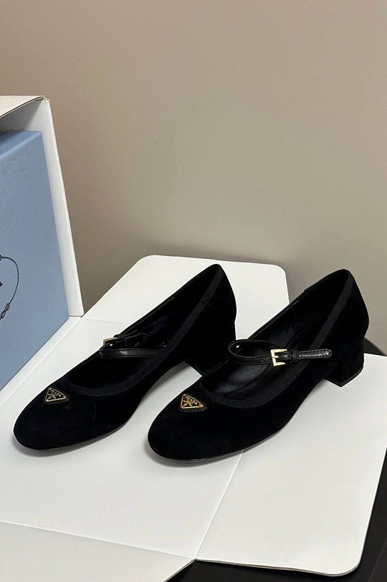 Женские замшевые туфли Prada premium