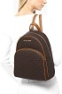 Коричневый рюкзак Michael Kors Abbey Medium Signature 29x25 см