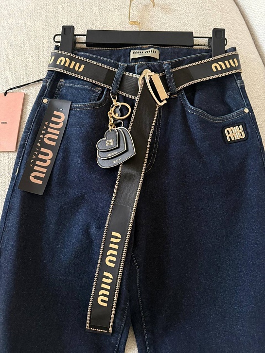 Женские синие джинсы MIU MIU