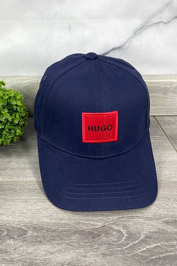 Мужская бейсболка тёмно-синего цвета Hugo Boss logo-patch   