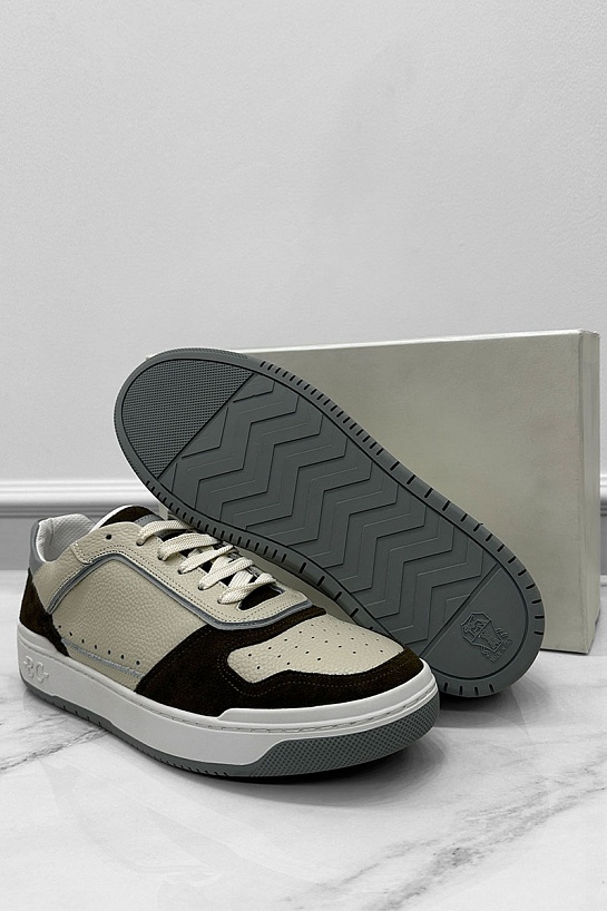 Мужские комбинированные кроссовки Brunello Cucinelli