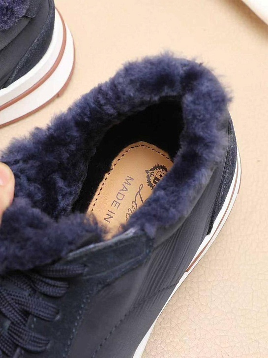 Кроссовки с мехом Loro Piana Week End Walk Evo