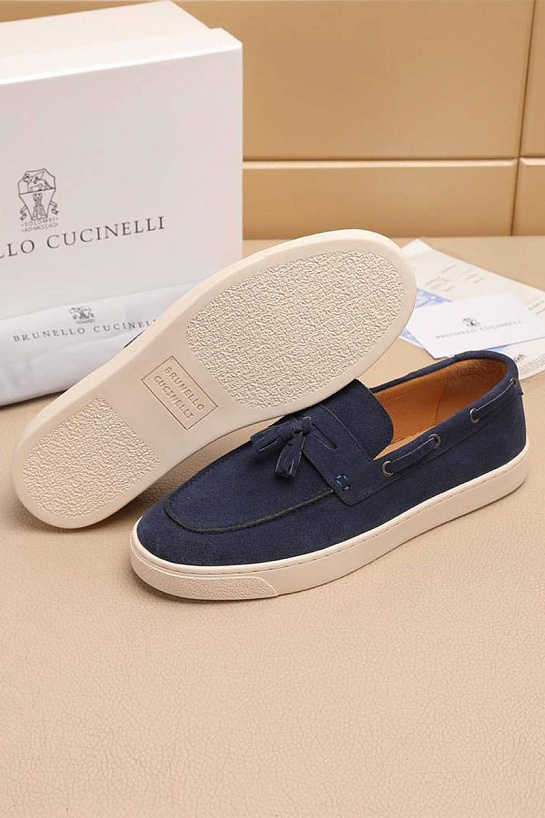 Мужские замшевые лоферы Brunello Cucinelli
