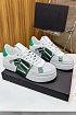 Кожаные кроссовки Valentino low-top - White / Green