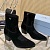 Женские замшевые сапоги Prada premium - Black