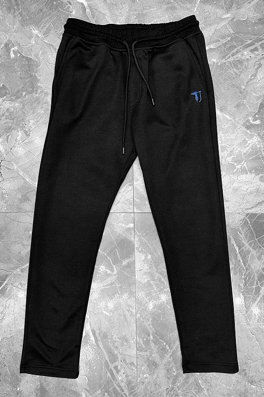 Мужские штаны Trussardi embroidered logo - Black