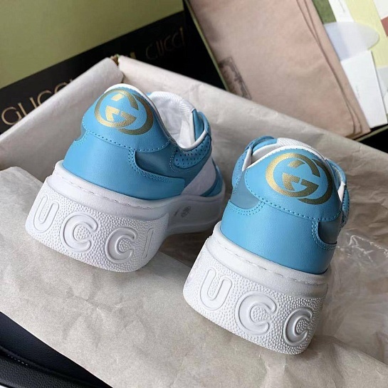 Женские кроссовки Gucci GG Chunky B Premium - White \ Blue