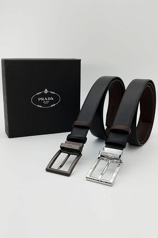 Кожаный ремень Prada (ширина 3.5 см, длина 120 см)