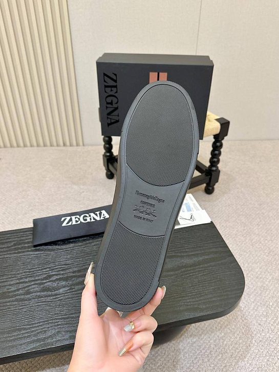 Мужские кроссовки Ermenegildo Zegna Triple Stitch - Black