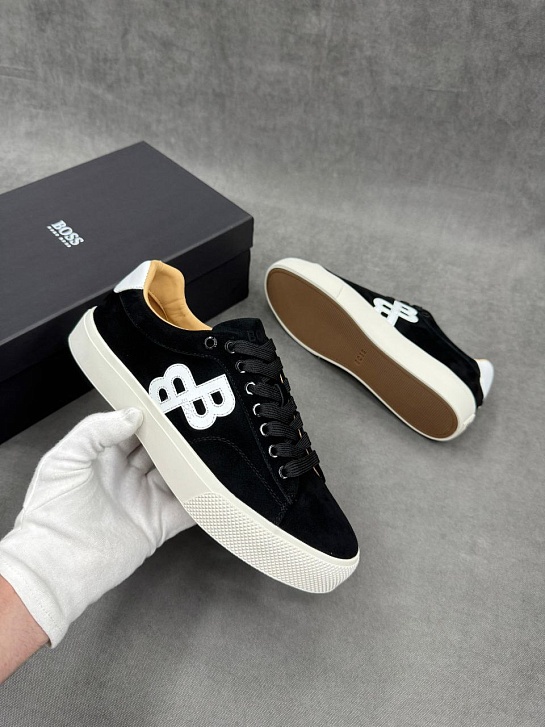 Замшевые кроссовки Hugo Boss Aiden - Black