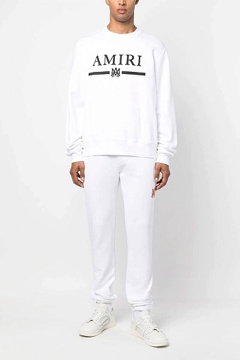 Белый свитшот Amiri MA bar crew-sweat   