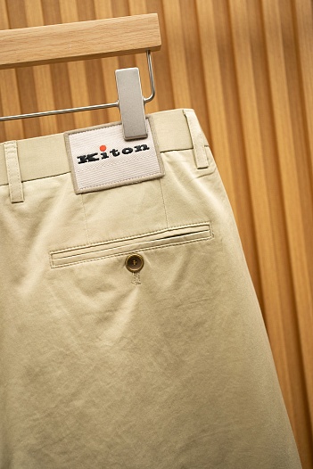 Мужские бежевые брюки Kiton Premium   