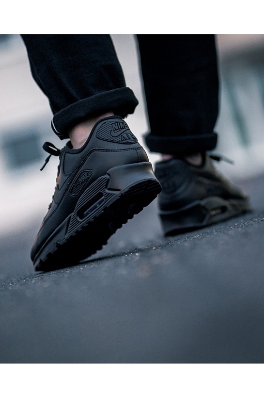 Кроссовки Nike Air Max 90 Leather - Triple Black